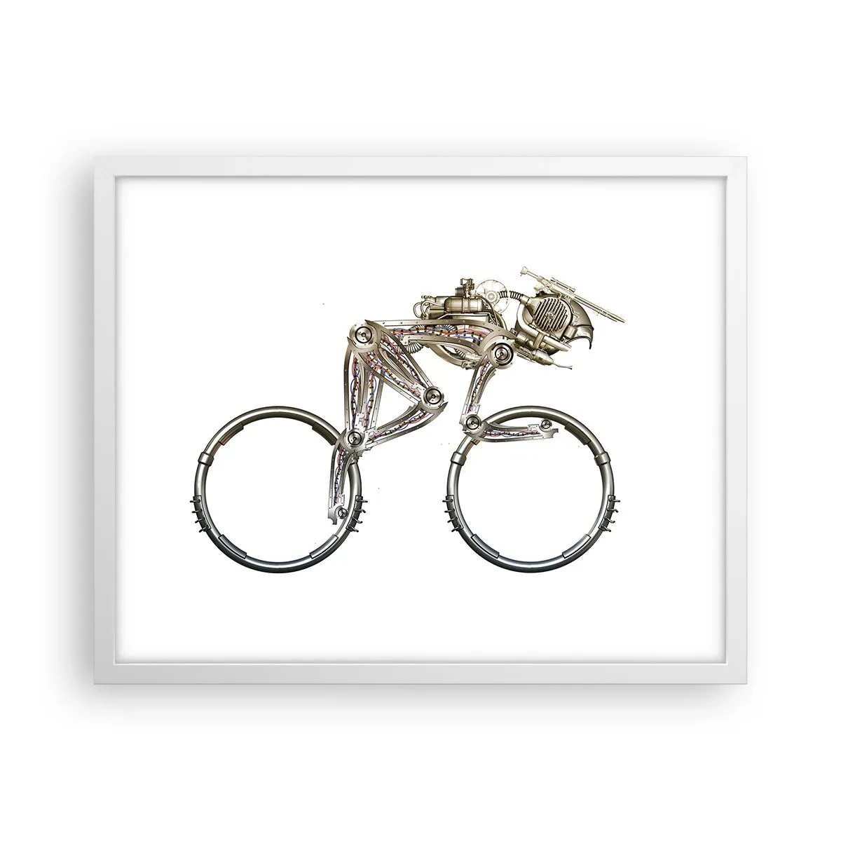 Poster in een witte lijst - Een prachtige machine - 50x40 cm