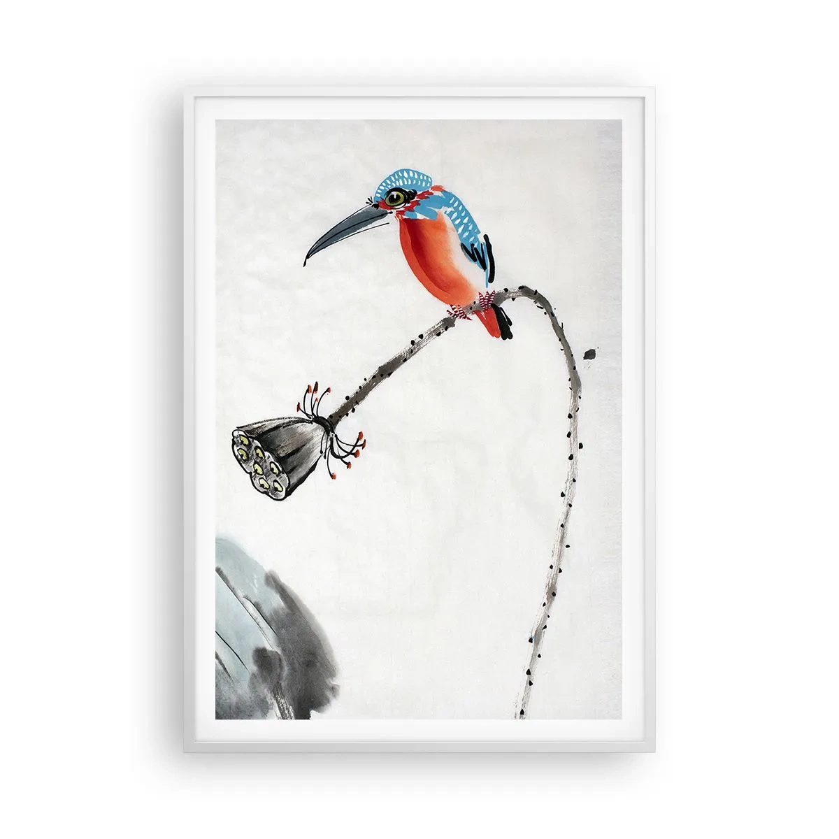 Poster in een witte lijst - Het leven van de weide - 70x100 cm