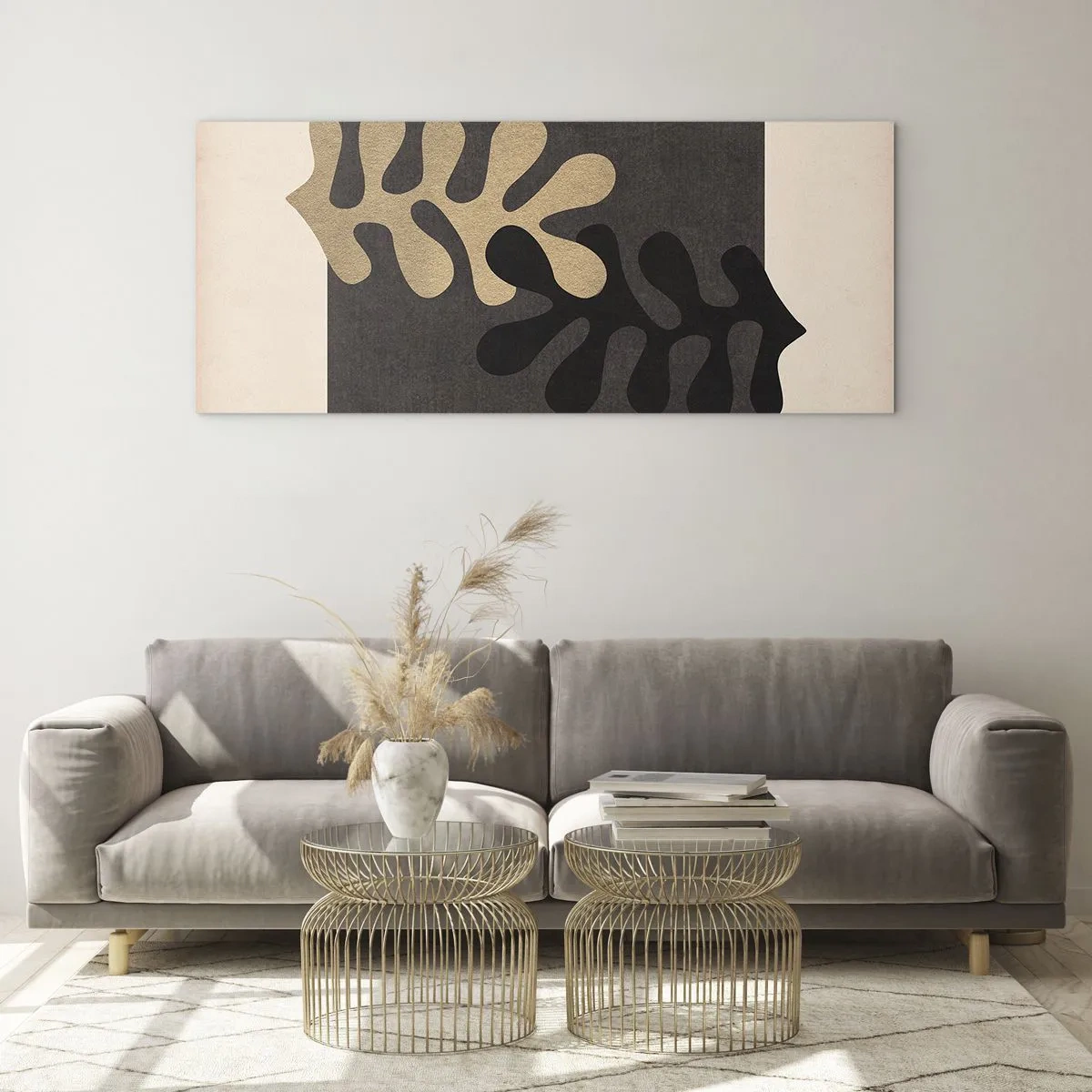 Schilderen op glas - Afwezigheid en complement - 120x50 cm