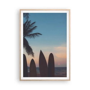 Een poster in een licht eiken lijst - Morgen wordt ook leuk - 70x100 cm