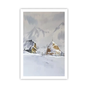 Poster - In een besneeuwde vallei - 61x91 cm