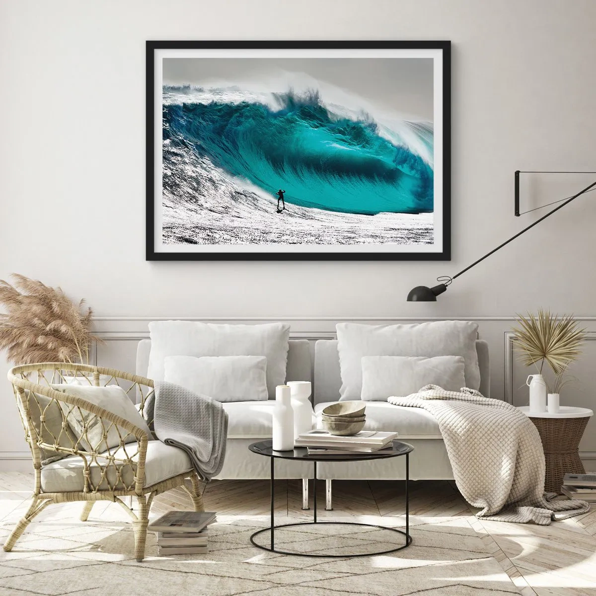 Poster in een zwarte lijst - Uitdaging aanvaard - 70x50 cm