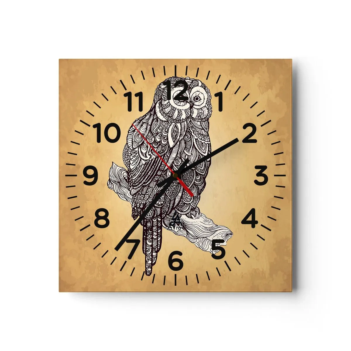Wandklok - Klok - Ingewikkelde ornamenten van wijsheid - 40x40 cm