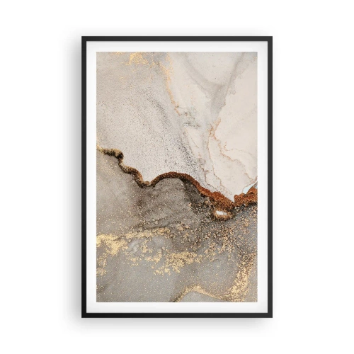 Poster in een zwarte lijst - Op de grens van kleuren - 61x91 cm