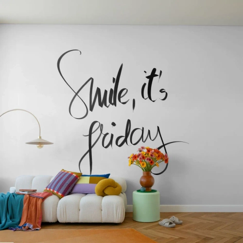 Fotobehang Standard Eco - Echte vreugde - Typografie, Bevestiging, Maxim - 400x280 cm