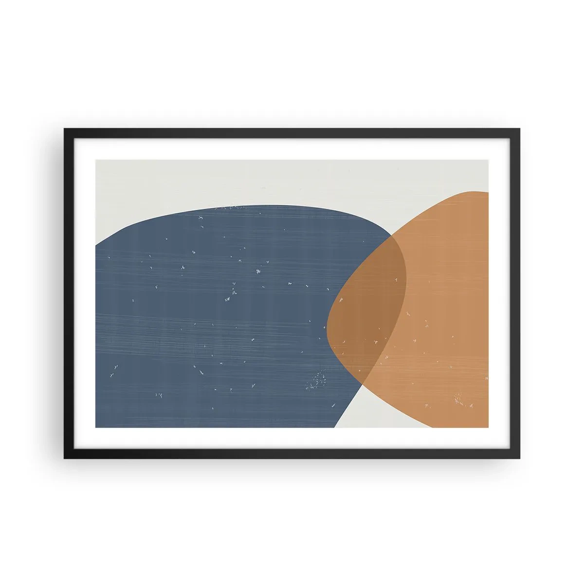 Poster in een zwarte lijst - Ovalen en invloeden - 70x50 cm