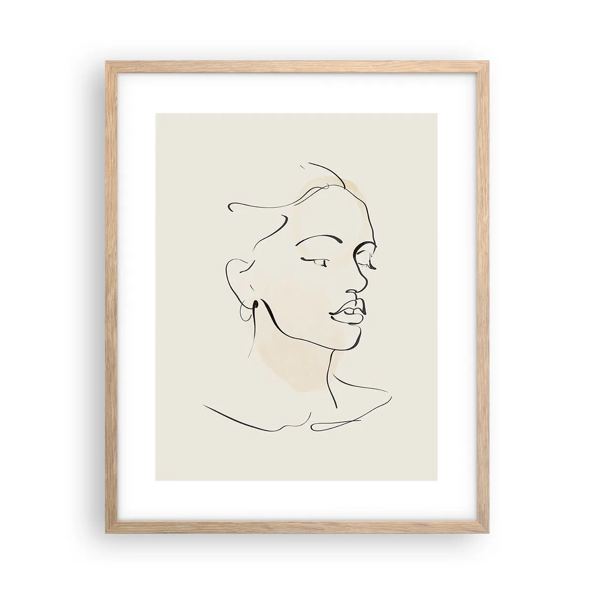 Een poster in een licht eiken lijst - Een bepaalde lijn - 40x50 cm