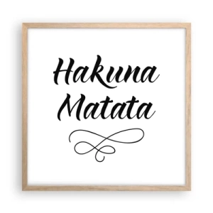 Een poster in een licht eiken lijst - Beste advies - 50x50 cm