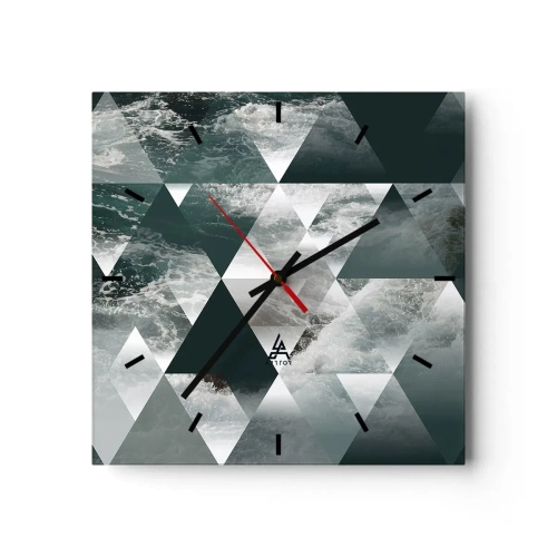 Wandklok - Klok - Kristal perspectief - 30x30 cm