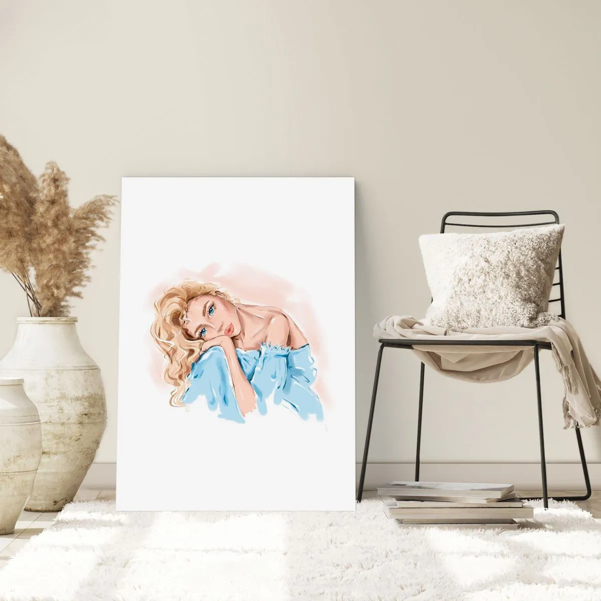 Poster - Dromerig in het blauw - 30x40 cm