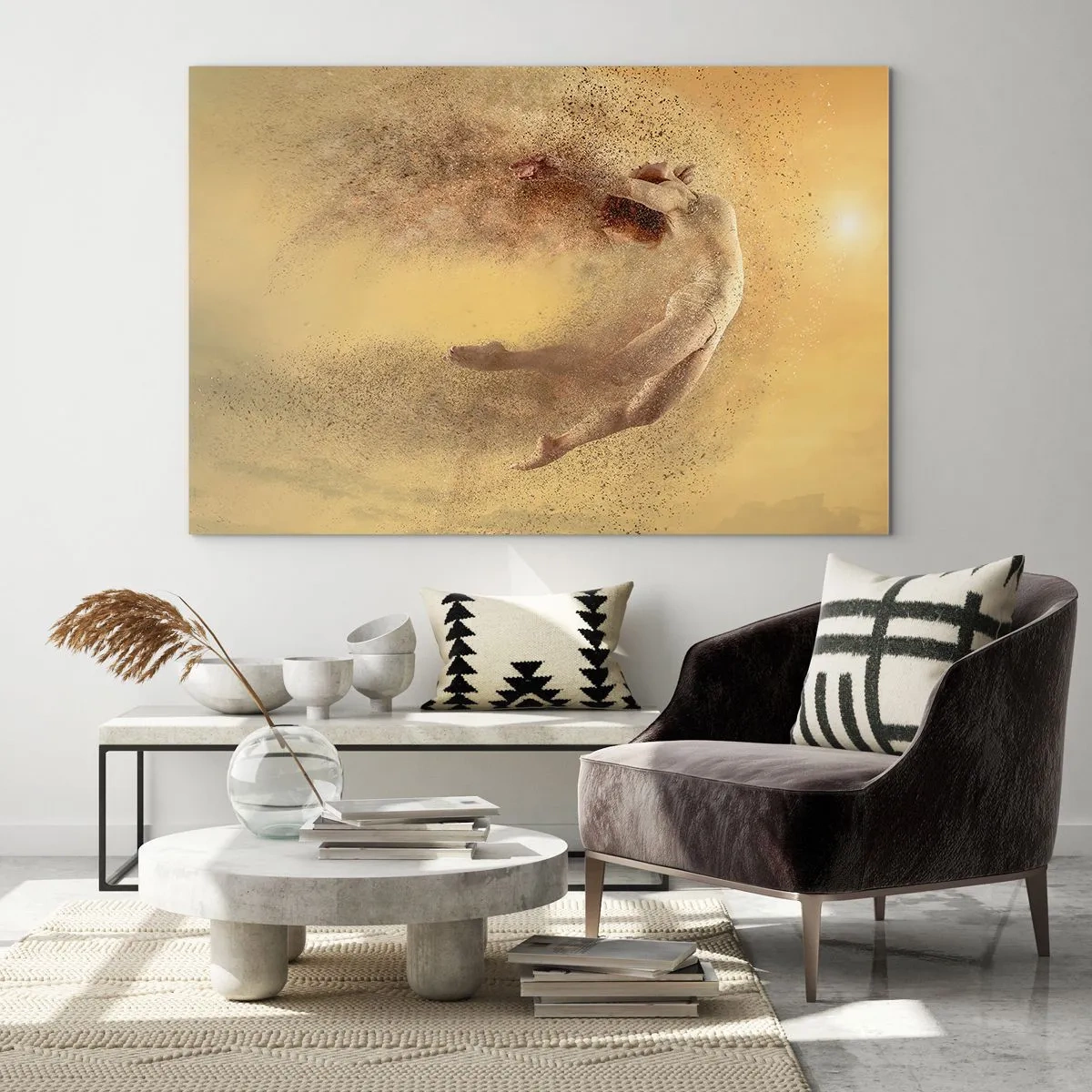 Schilderen op glas - In dansende extase - 120x80 cm