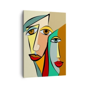 Schilderen op canvas - Kubistisch koppel - 50x70 cm