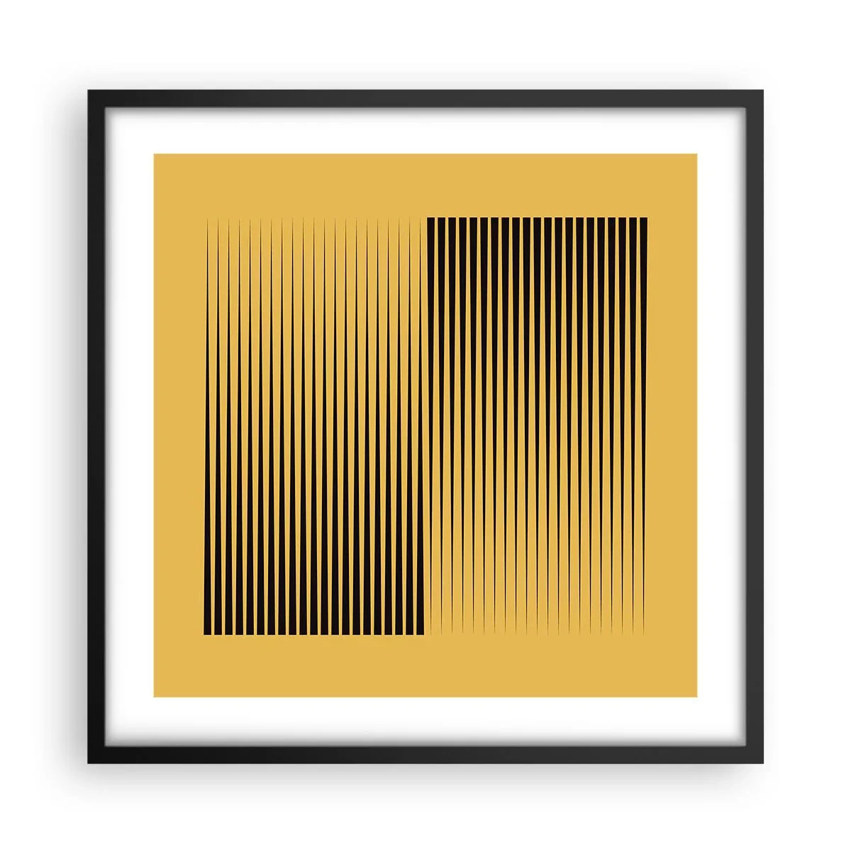 Poster in een zwarte lijst - Vierkant van tegenpolen - 50x50 cm