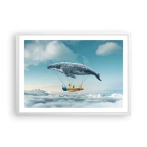 Poster in een witte lijst - Waarom niet? - 70x50 cm