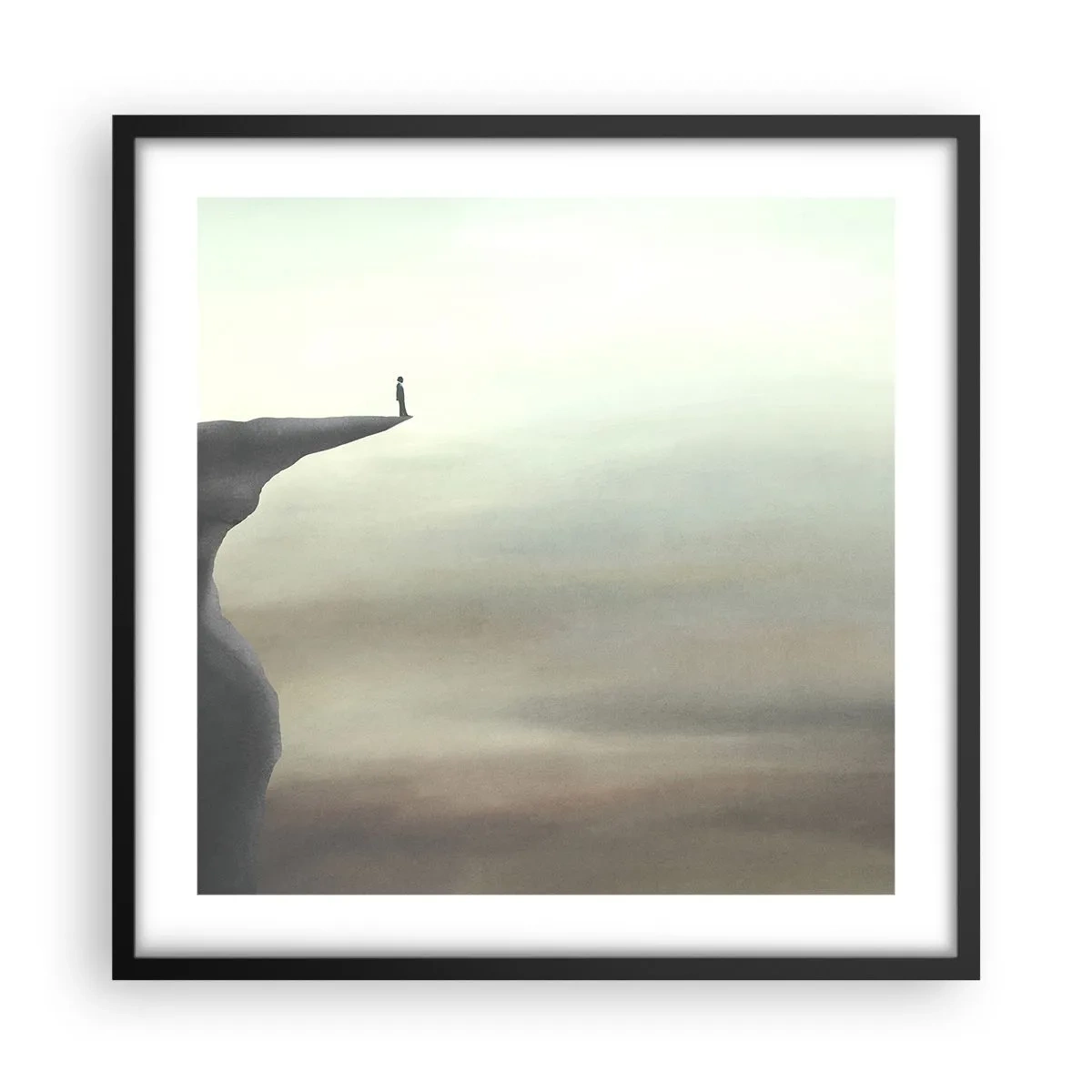 Poster in een zwarte lijst - Omhoog, natuurlijk! - 50x50 cm