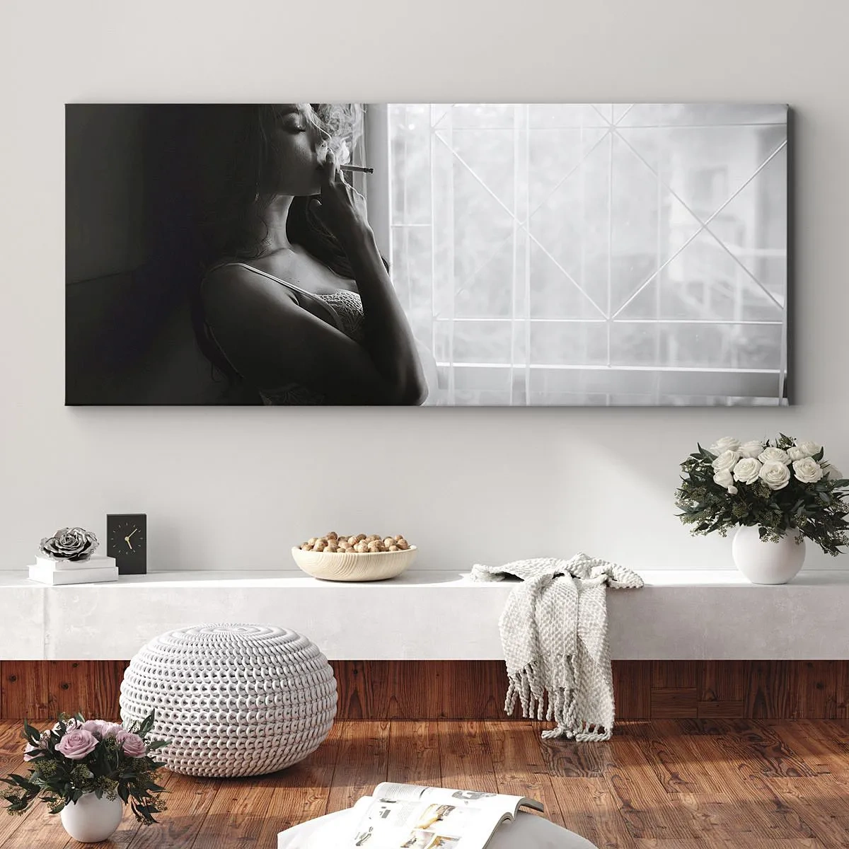 Schilderen op canvas - Een sensueel moment - 100x40 cm