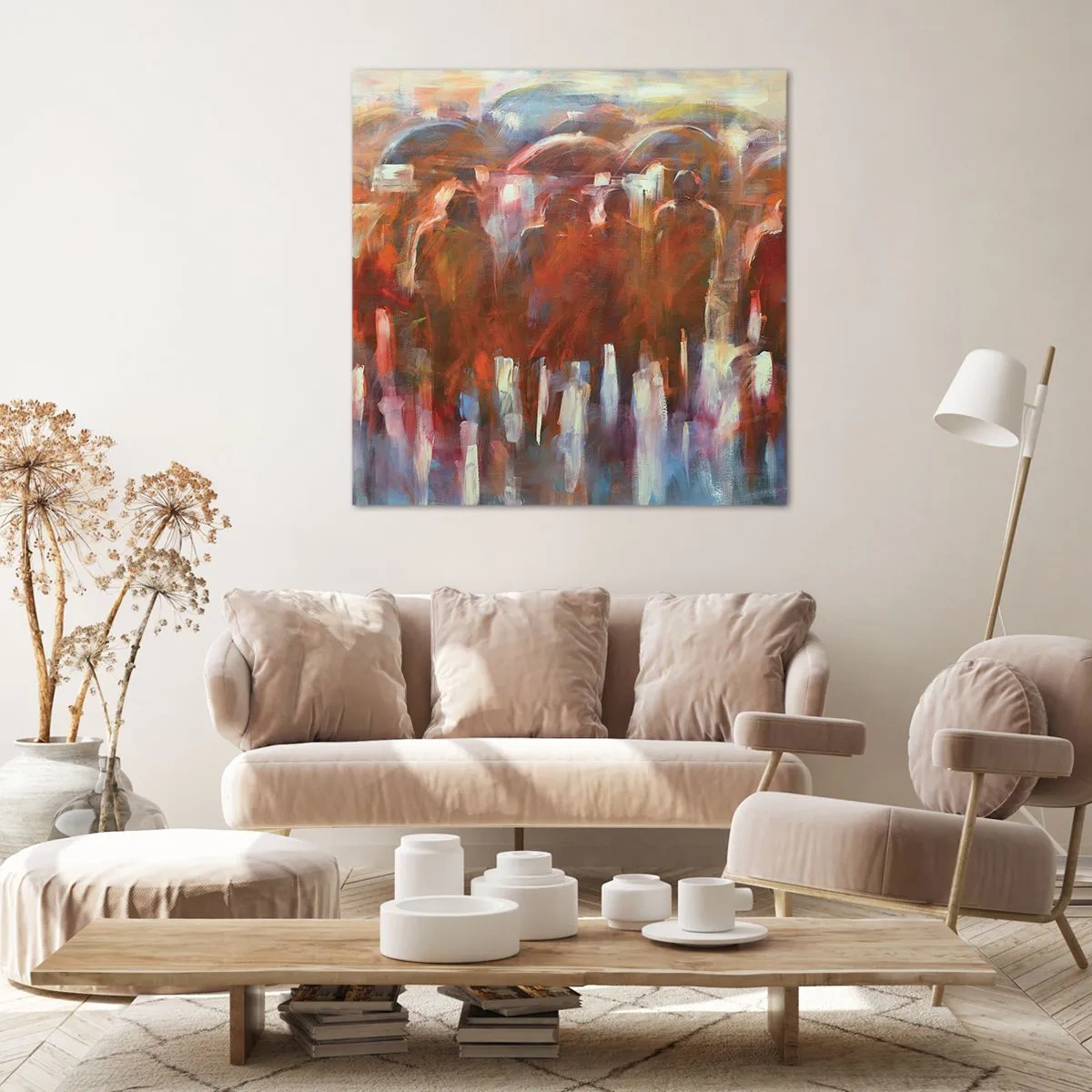 Schilderen op canvas - Zelfs bij regen en mist - 30x30 cm