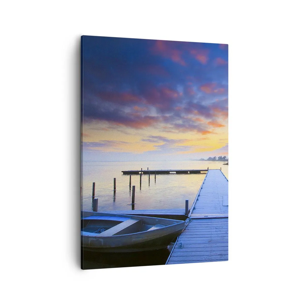 Schilderen op canvas - Violet-gouden kalmte - 50x70 cm