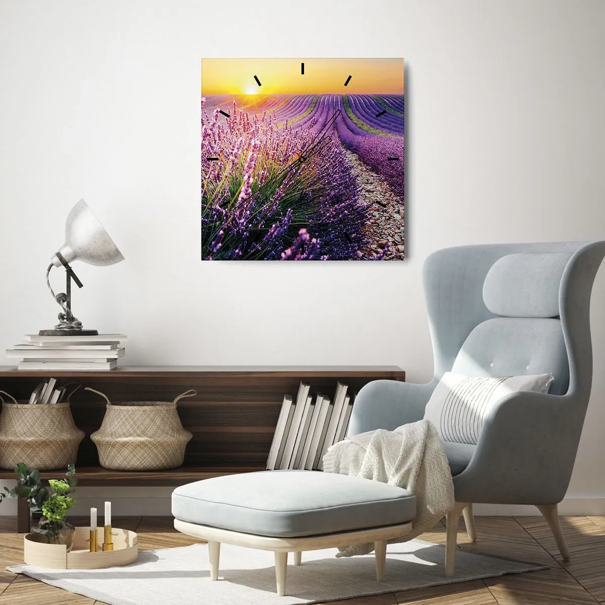 Wandklok - Klok - Geurige korenvelden - 30x30 cm