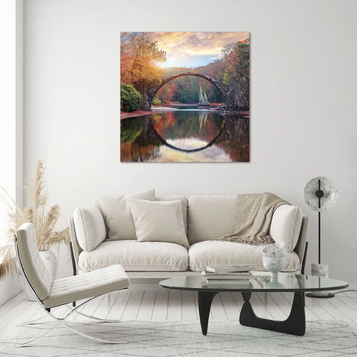 Schilderen op glas - Aan de andere kant van de spiegel - 40x40 cm