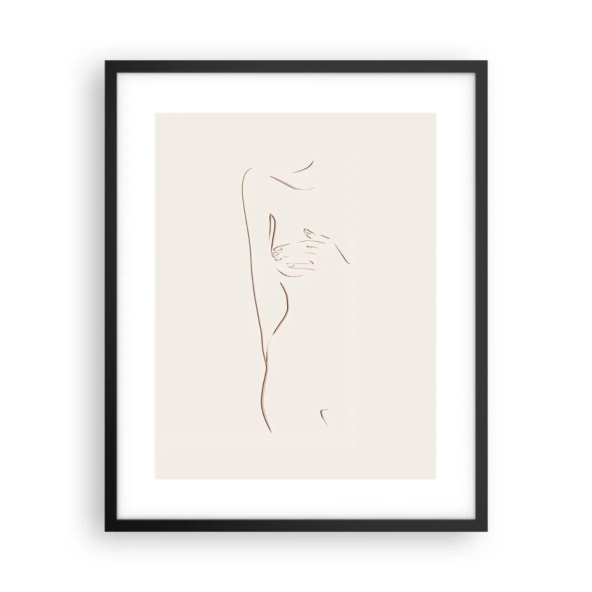 Poster in een zwarte lijst - De vorm van verlangen - 40x50 cm
