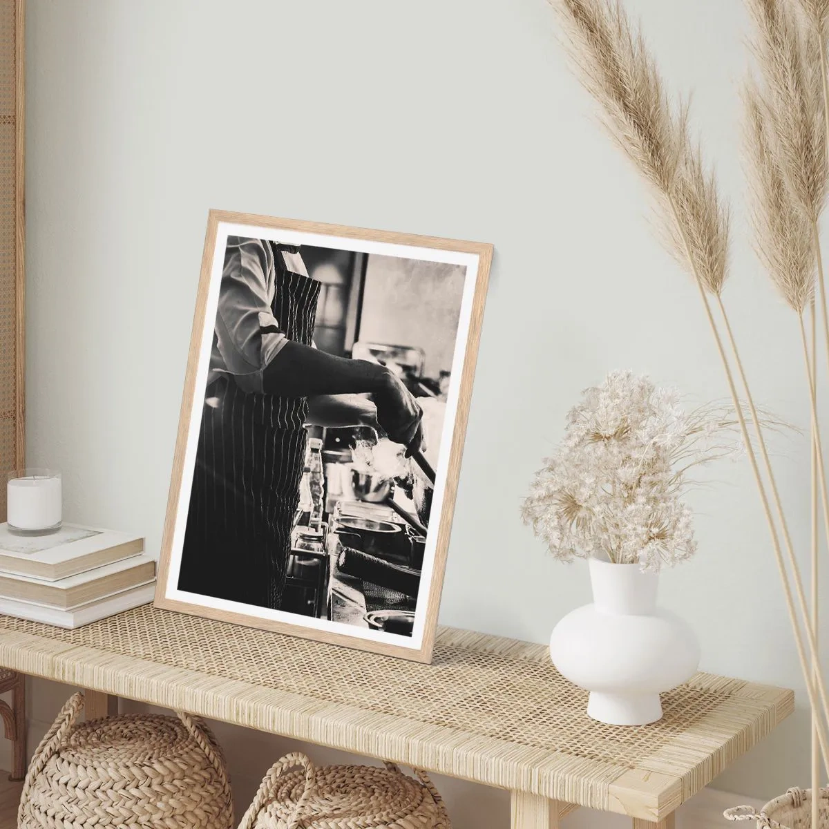 Een poster in een licht eiken lijst - Alchemie van smaken - 61x91 cm