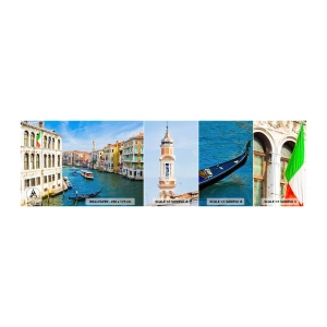 Fotobehang Monster Zelfklevend Deluxe Sticker - Het enige verkeer ter wereld - Venetië, Architectuur, groot kanaal - 100x30 cm