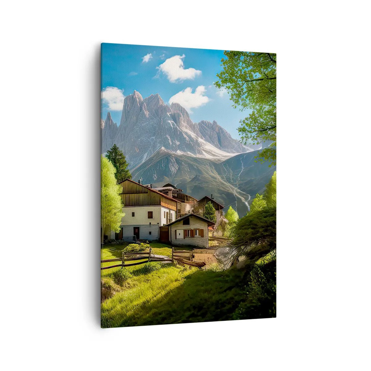 Schilderen op canvas - Alpine idylle - 70x100 cm