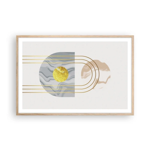 Een poster in een licht eiken lijst - Helderheid en schittering - 91x61 cm