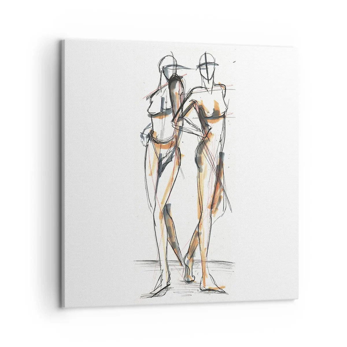 Schilderen op canvas - Een studie van genade - 50x50 cm