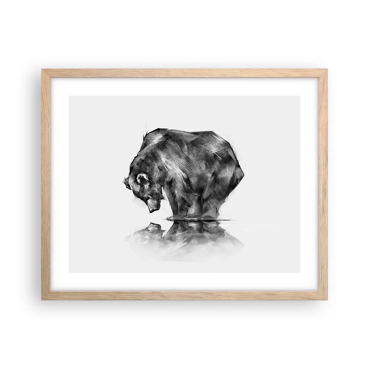 Een poster in een licht eiken lijst - Leuk om een geliefde persoon te zien - 50x40 cm