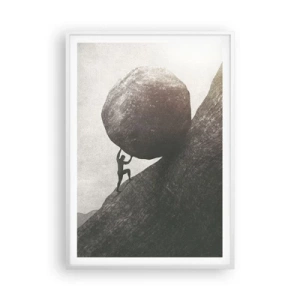 Poster in een witte lijst - Ik geloof tegen alle hoop in - 70x100 cm