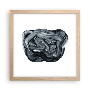 Een poster in een licht eiken lijst - Het is niet zo eenvoudig - 30x30 cm