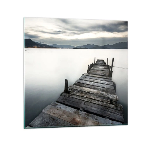 Schilderen op glas - Dompel je onder in vrede - 40x40 cm