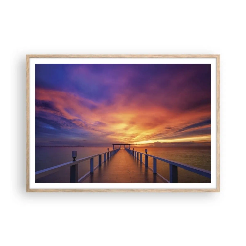Een poster in een licht eiken lijst - Zonder einde - 100x70 cm