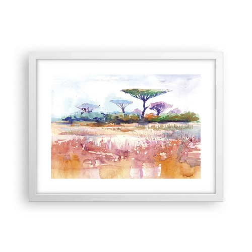 Poster in een witte lijst - Savanne kleuren - 40x30 cm