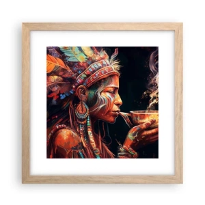 Een poster in een licht eiken lijst - Magisch ritueel - 30x30 cm