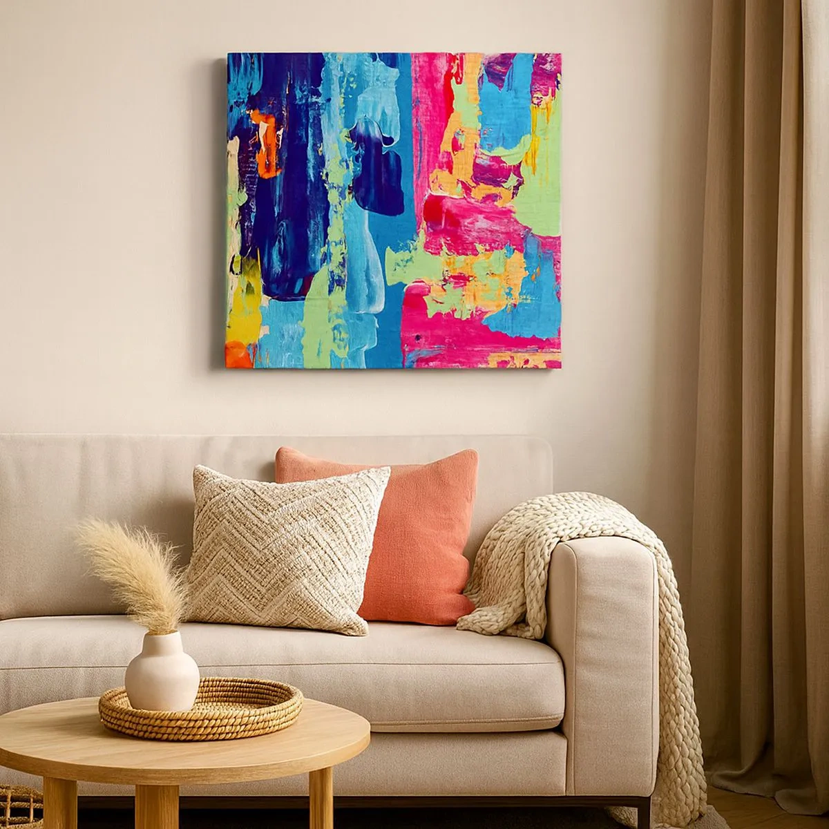 Schilderen op canvas - Het leven is mooi! - 30x30 cm