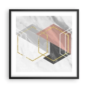 Poster in een zwarte lijst - Keten samenstelling - 50x50 cm