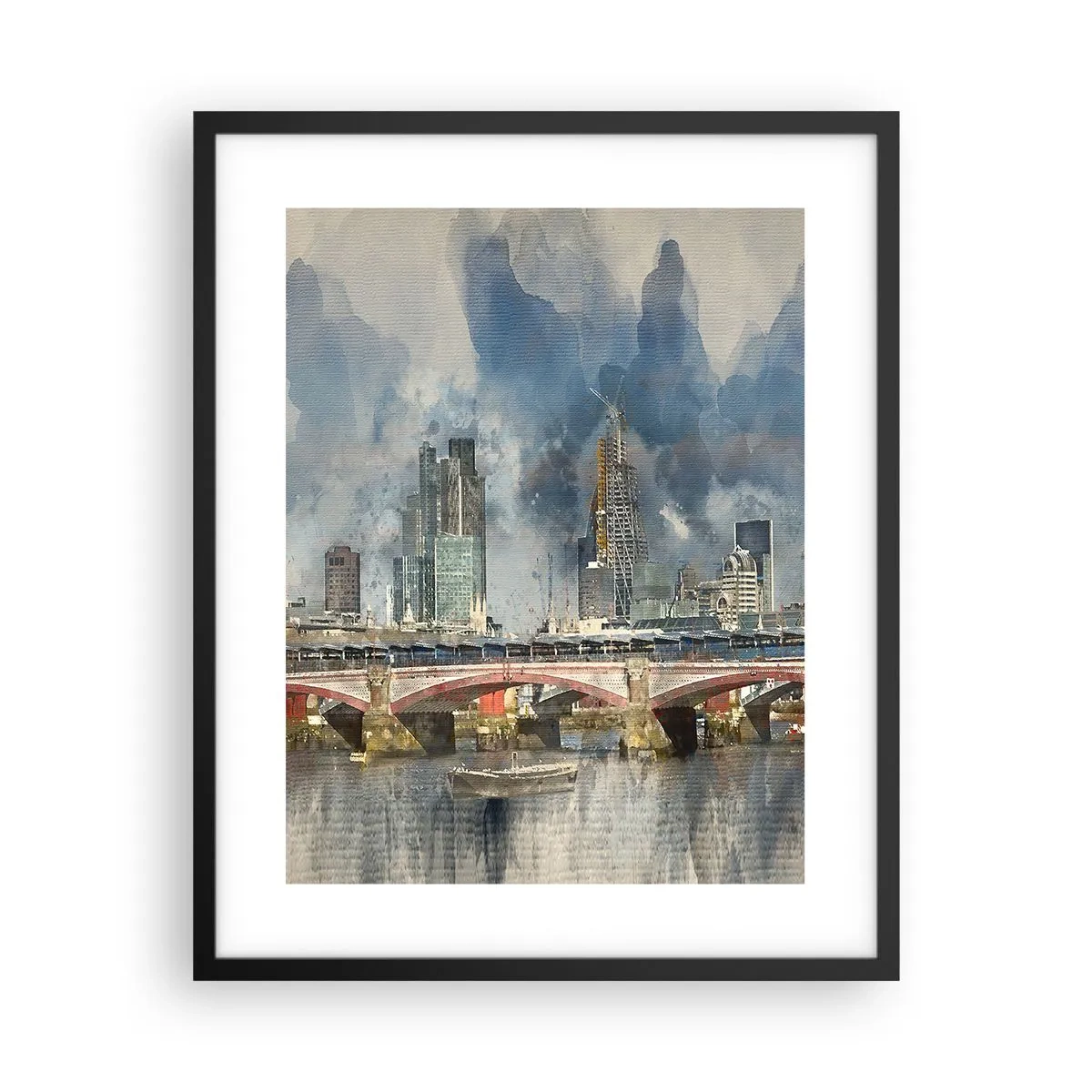 Poster in een zwarte lijst - Londen in al zijn glorie - 40x50 cm