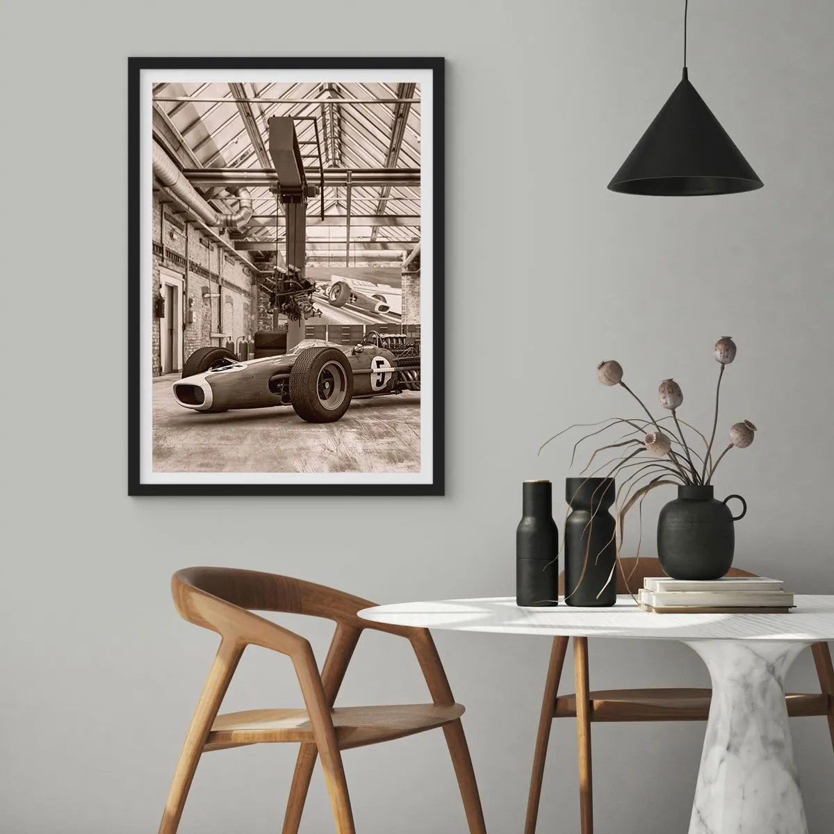 Poster in een zwarte lijst - De rust van de winnaar - 40x50 cm