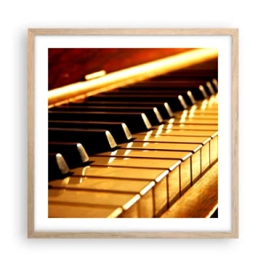 Een poster in een licht eiken lijst - Eindeloze mogelijkheden - 50x50 cm