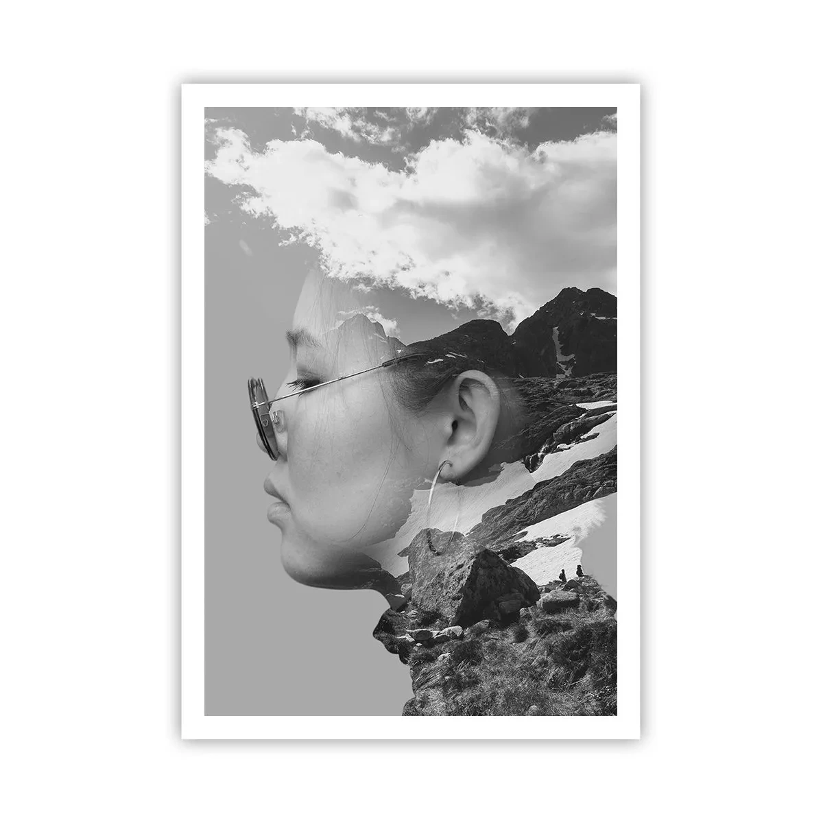 Poster - Top en bewolkt portret - 70x100 cm