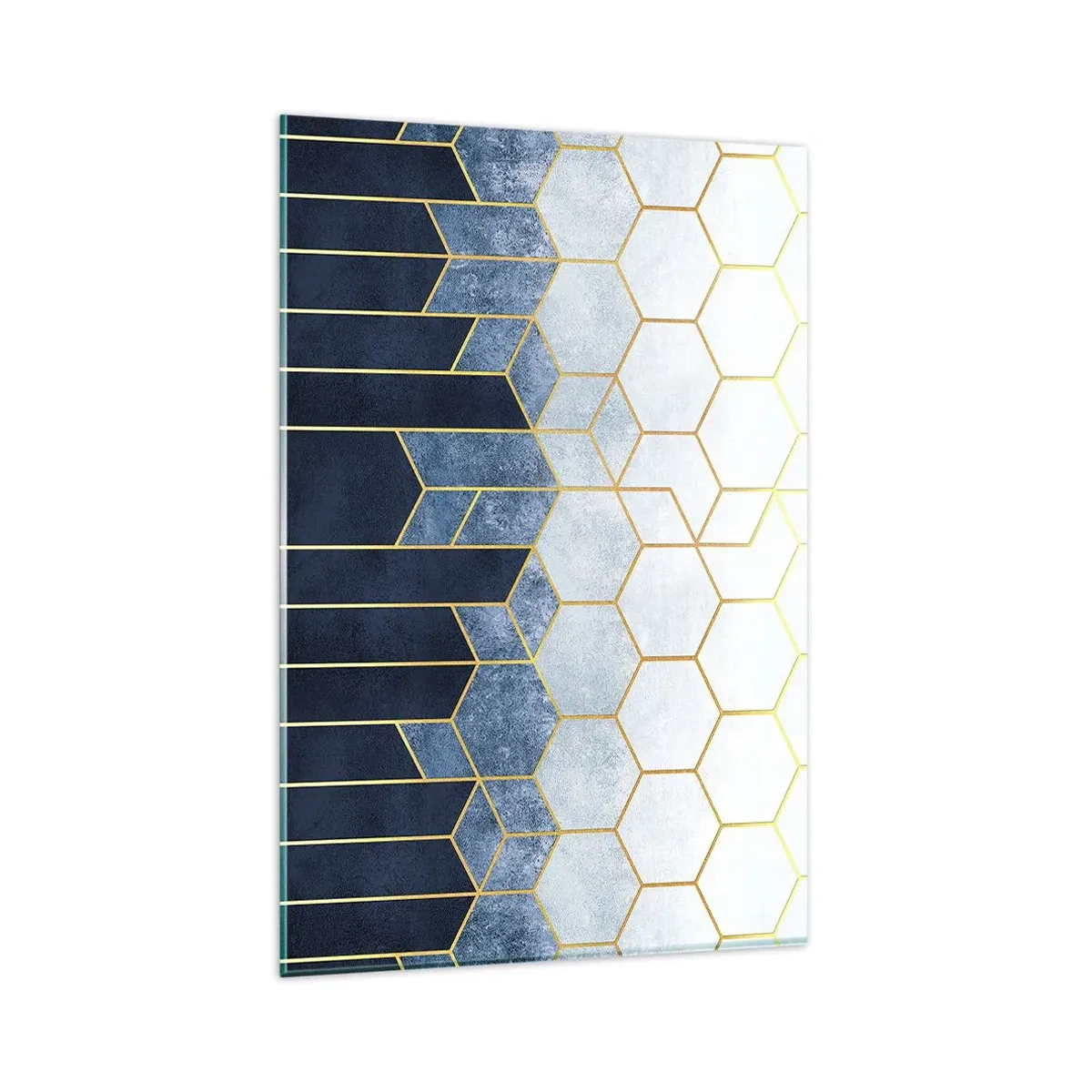 Schilderen op glas - Compositie in een gesyncopeerd ritme - 80x120 cm