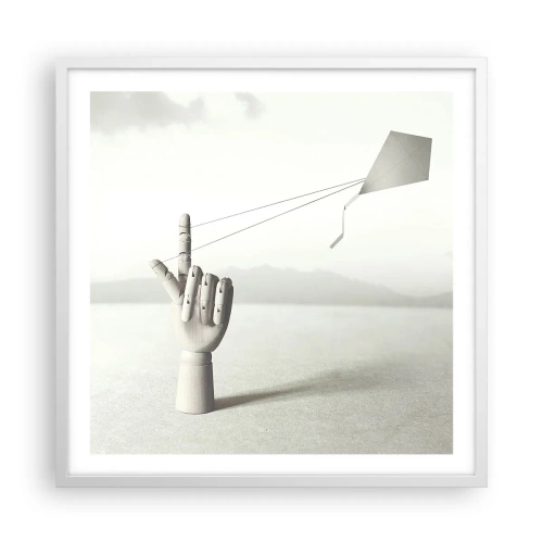 Poster in een witte lijst - Krachttest - 60x60 cm