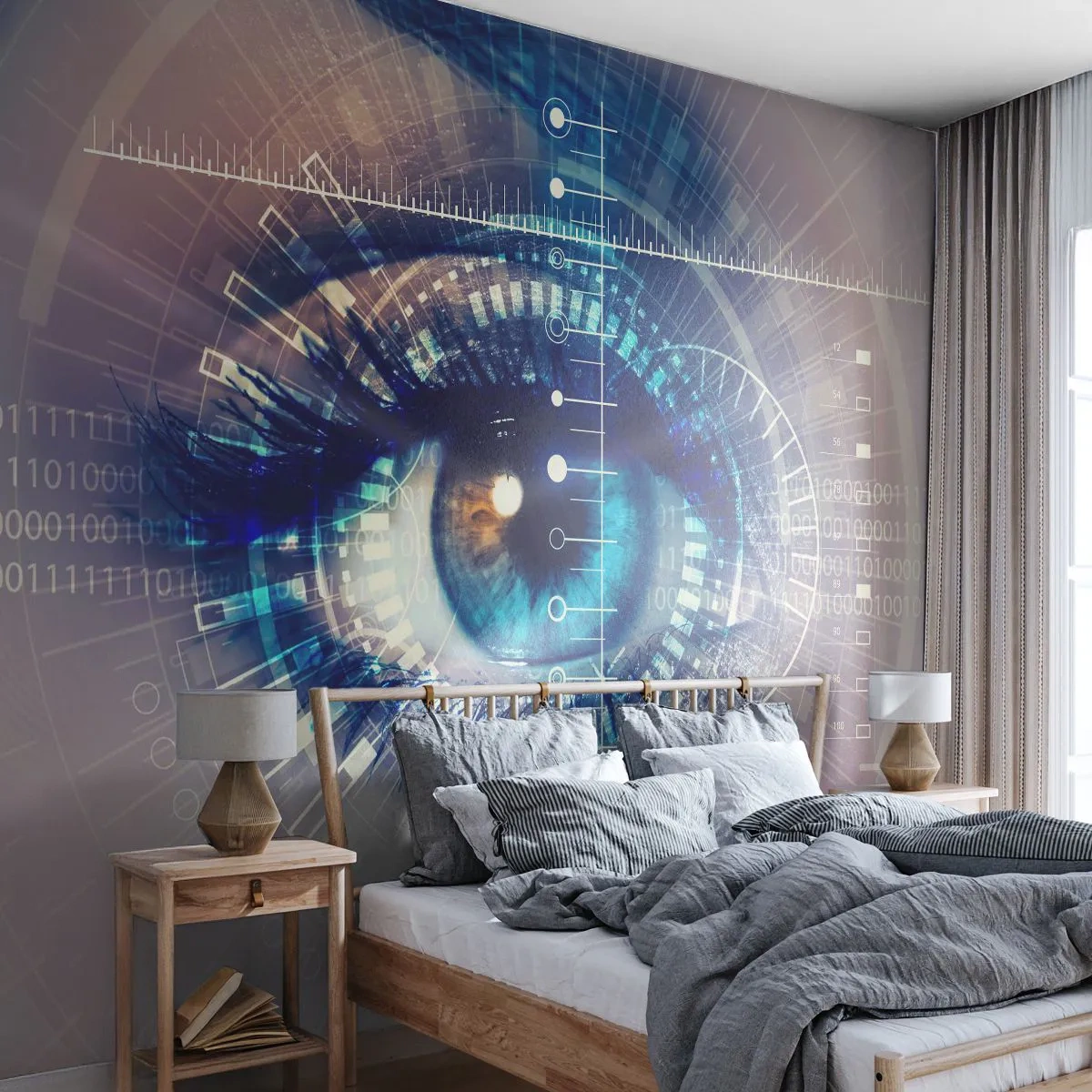 Zelfklevend Fotobehang Deluxe Sticker - Je denkt dat je me kent - Abstractie, Oog, Grafisch - 250x175 cm