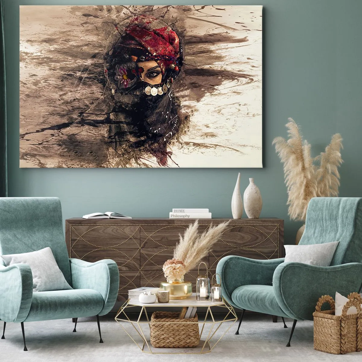 Schilderen op canvas - Op zijn zachtst gezegd verontrustend - 100x70 cm