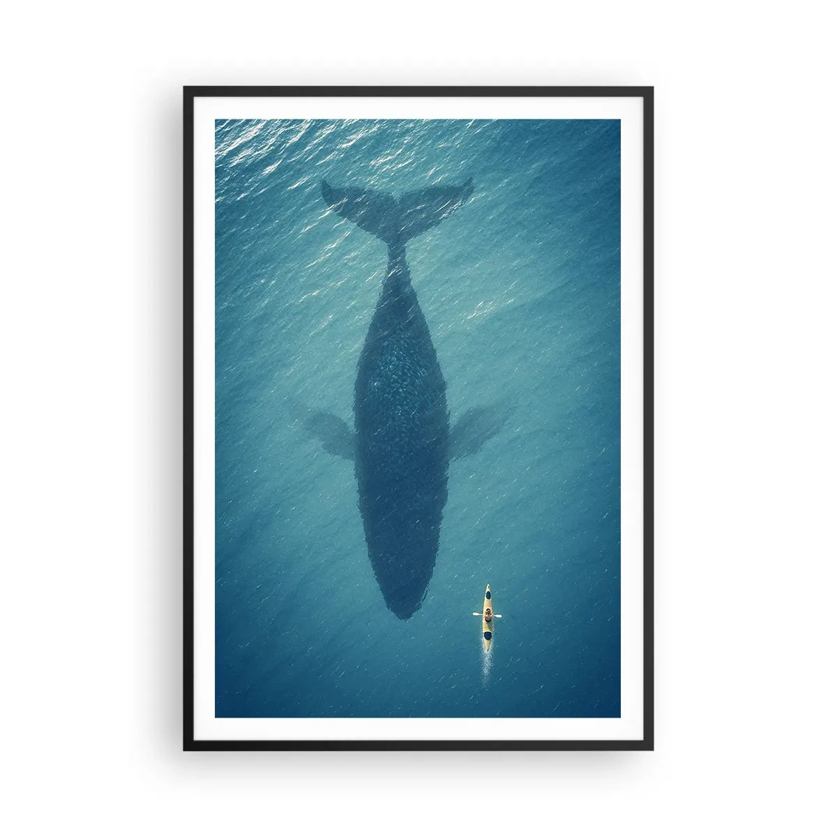 Poster in een zwarte lijst - Ontmoeting aan de oceaan - 70x100 cm