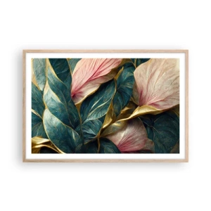 Een poster in een licht eiken lijst - Natuurlijke elegantie en stijl - 91x61 cm