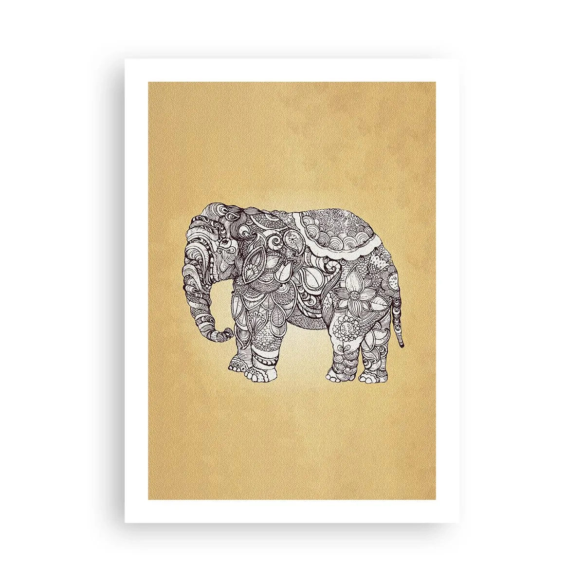 Poster - De olifant heeft zichzelf bedekt - 50x70 cm